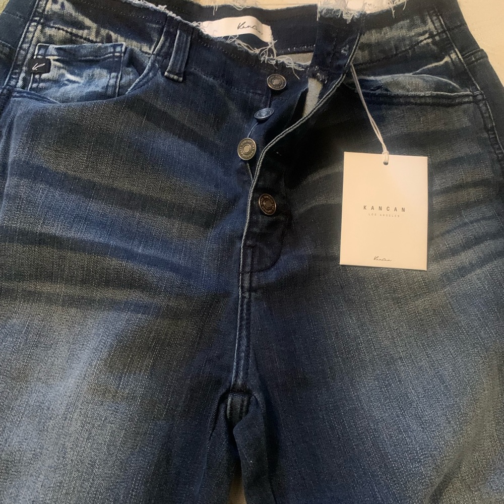 KANCAN High rise, button fly ankle skinny jeans.tags attached.